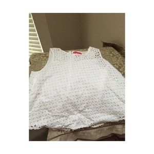 Girls L4T white Crop Top Xl