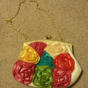 Fluffy, floral clutch