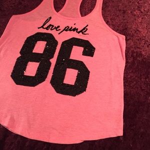 Pink, Sleeveless Tank Top