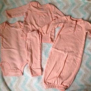 Carter's Orange polka dot set