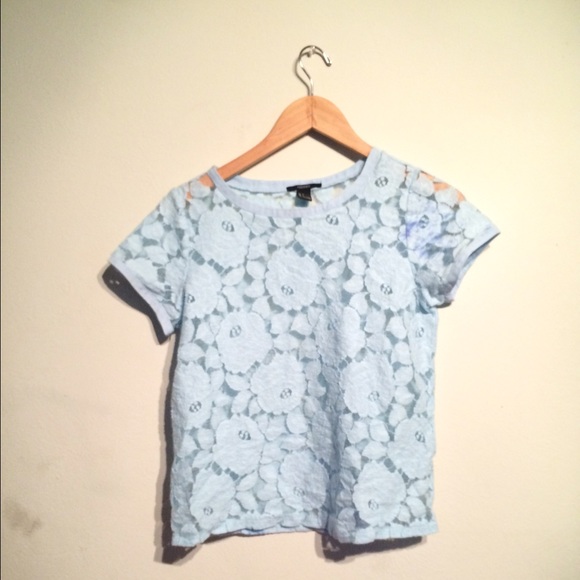 Blue laced top - Picture 1 of 1