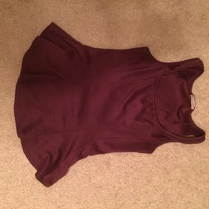 Burgundy peplum top