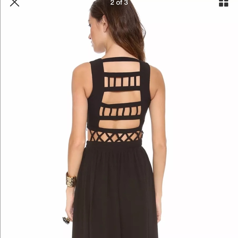 Lovers + friends Calling you maxi dress black
