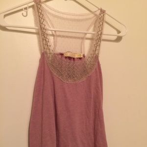 Pins & Needles lace and blush pink Tank