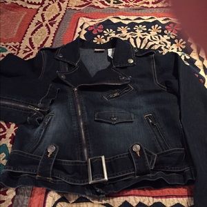 Ladies "Biker Jacket" Stretch Denim
