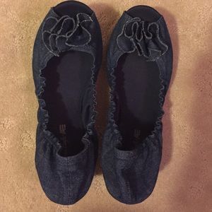 American Eagle Denim Scrunch Flats