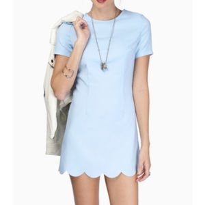 Scalloped Light Blue Tobi Dress