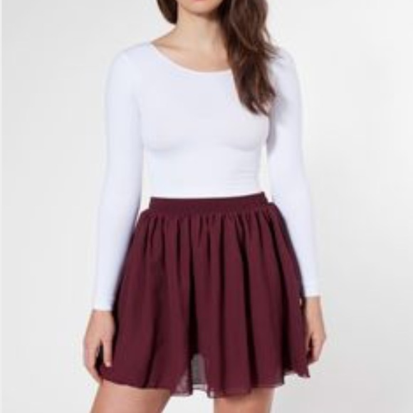 American Apparel Chiffon Skater Skirt