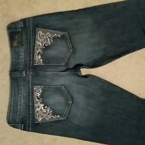 Jeans Guess Bootcut Clouté Pour Femme - Taille W30 - Bootcut Stretch - Occasion TB