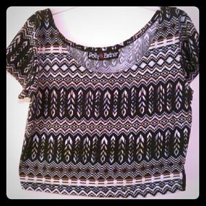 Tribal print crop top