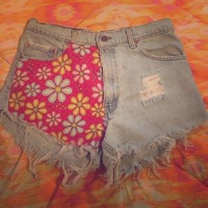 Floral high waist shorts