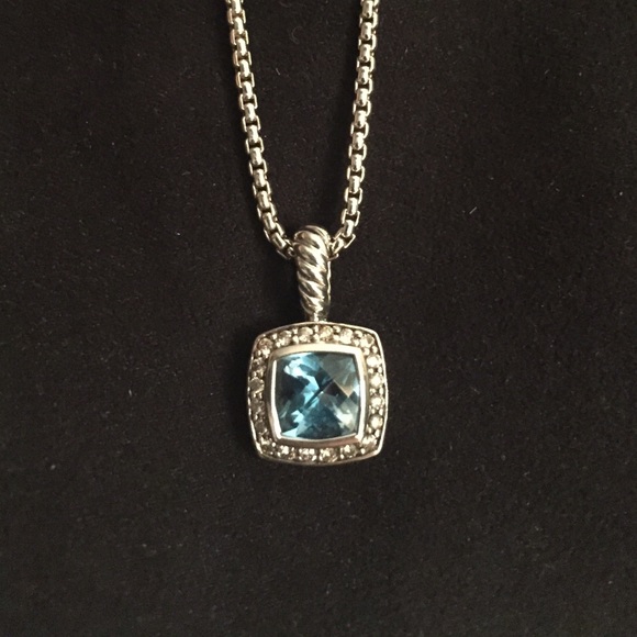 David Yurman Jewelry - Petite Albion Pendant Necklace - Blue Topaz