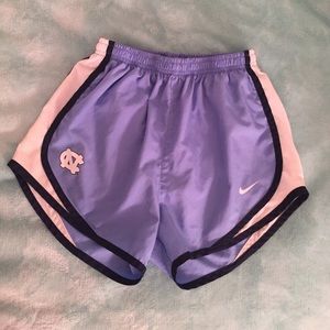 UNC Nike running shorts