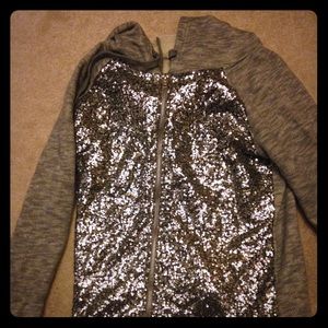 Sparkly zipper sweater