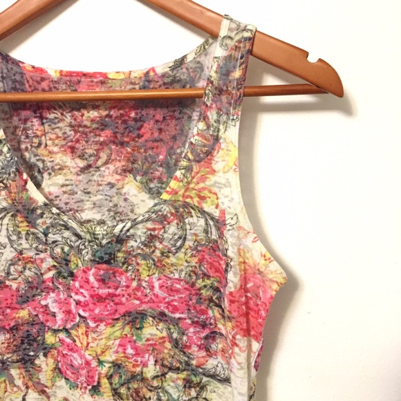 Express Floral Tank Top - Picture 1 of 4