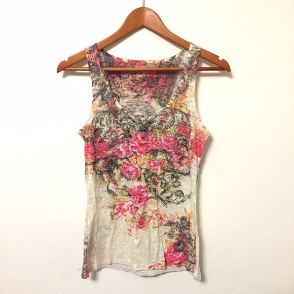 Express Floral Tank Top - Picture 2 of 4