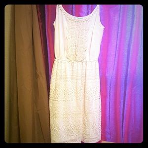 Cream colored lace dress