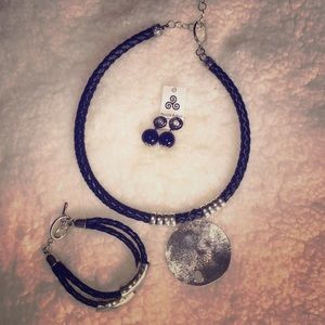 NWT Leather Jewelry Set