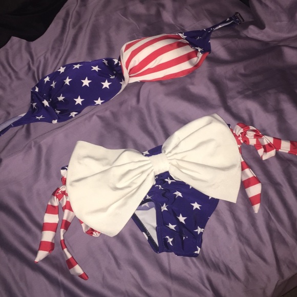 American Flag Bow Swimsuit