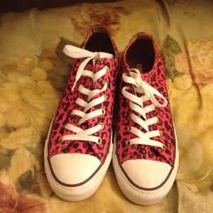 Pink Leopard Converse All Star