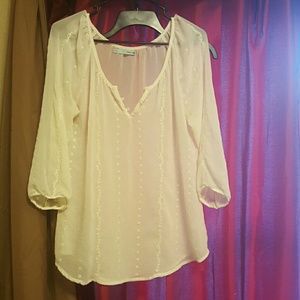 Off white peasant top