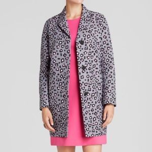 Kate spade purple leopard coat clearance