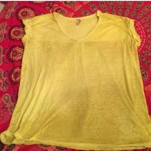Yellow free people top