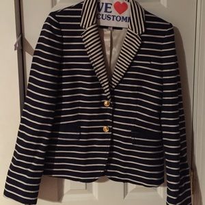 Navy white striped blazer