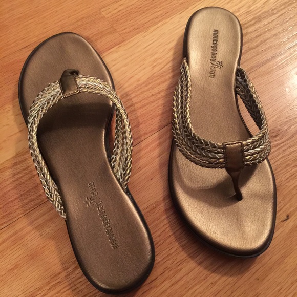 Montego Bay Club gold sandals