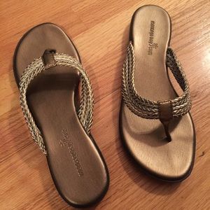 Montego Bay Club gold sandals