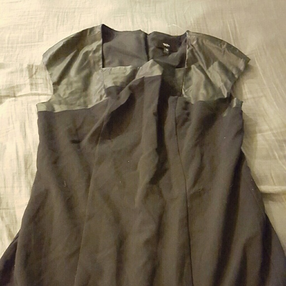Mossimo black cocktail dress with leather accents