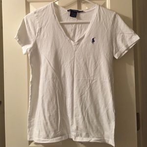 Used White Polo V Neck