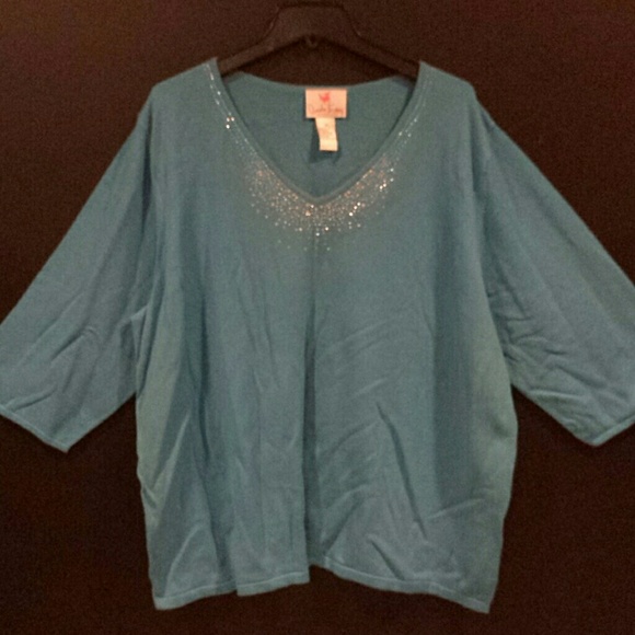 3X Blue Womens Shirt
