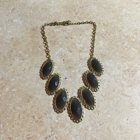 Black and gold statement necklace