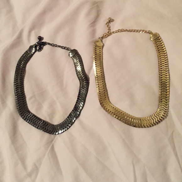H&M Accessories Gold And Dark Silver Necklaces Poshmark