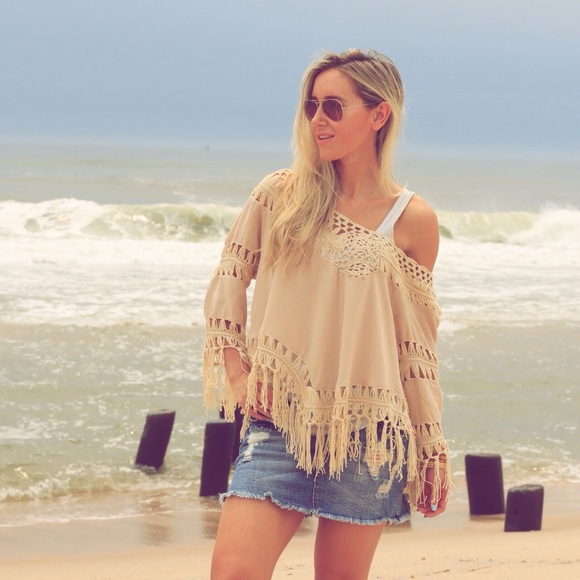 Beige Boho Crochet Top *LAST! - Picture 3 of 4