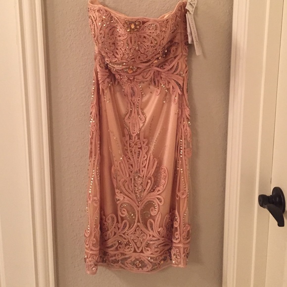 Sue Wong Dresses & Skirts - Sue Wong blush sequin strapless dress