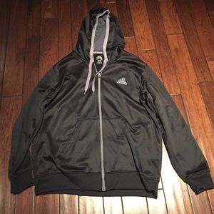 Adidas athletic black hoodie/jacket
