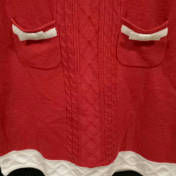 Girls 14/16 Red Sweater dress with short sleeves - Picture 4 of 4