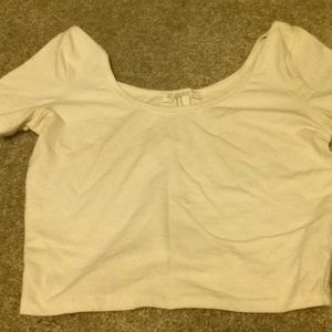 White f21 crop top