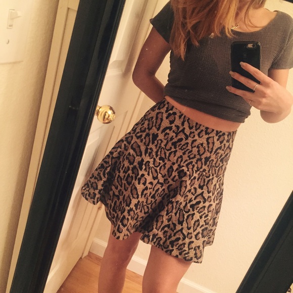 Free people cheetah skirt