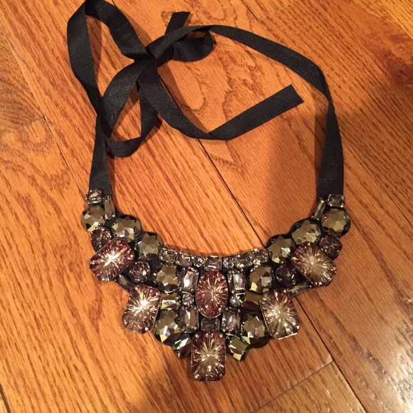 Rhinestone bib necklace