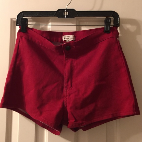 High waisted Red short