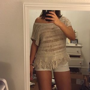 American eagle open knit sweater