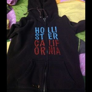 Hollister co zip up hoodie sweater. Size s