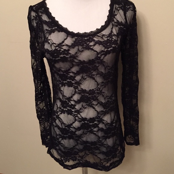 Full black lace top - Picture 1 of 3