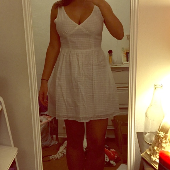 all white 100% cotton sun dress