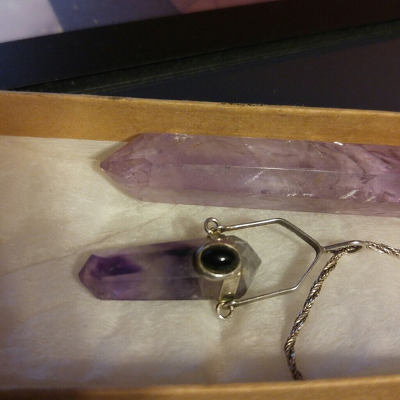 Amethyst Crystal with Amethyst Stone - Picture 2 of 4