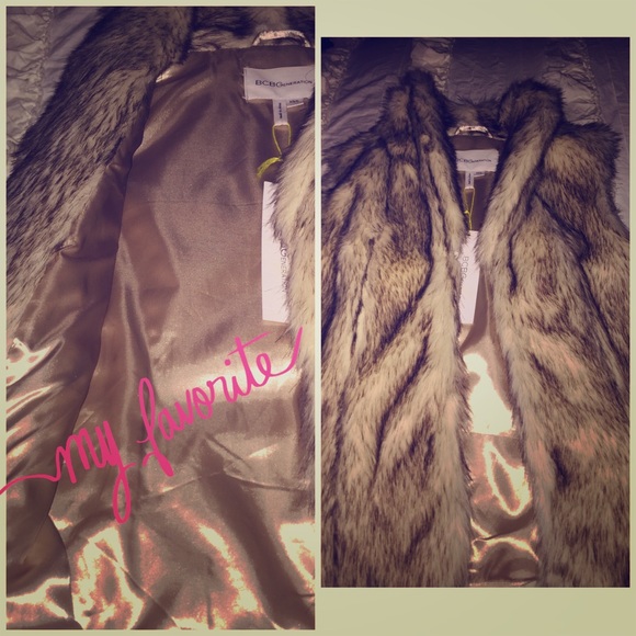Fur BCBG vest