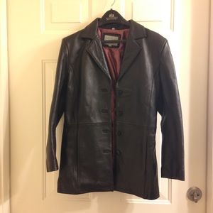 Genuine leather black jacket